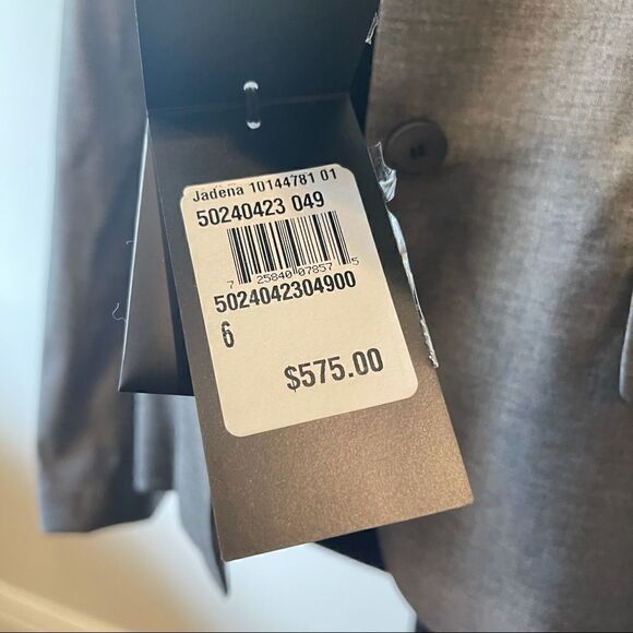 BOSS HUGO BOSS Jadena Jacket Blazer Stretch Wool Two Button Gray - Picture 5 of 10